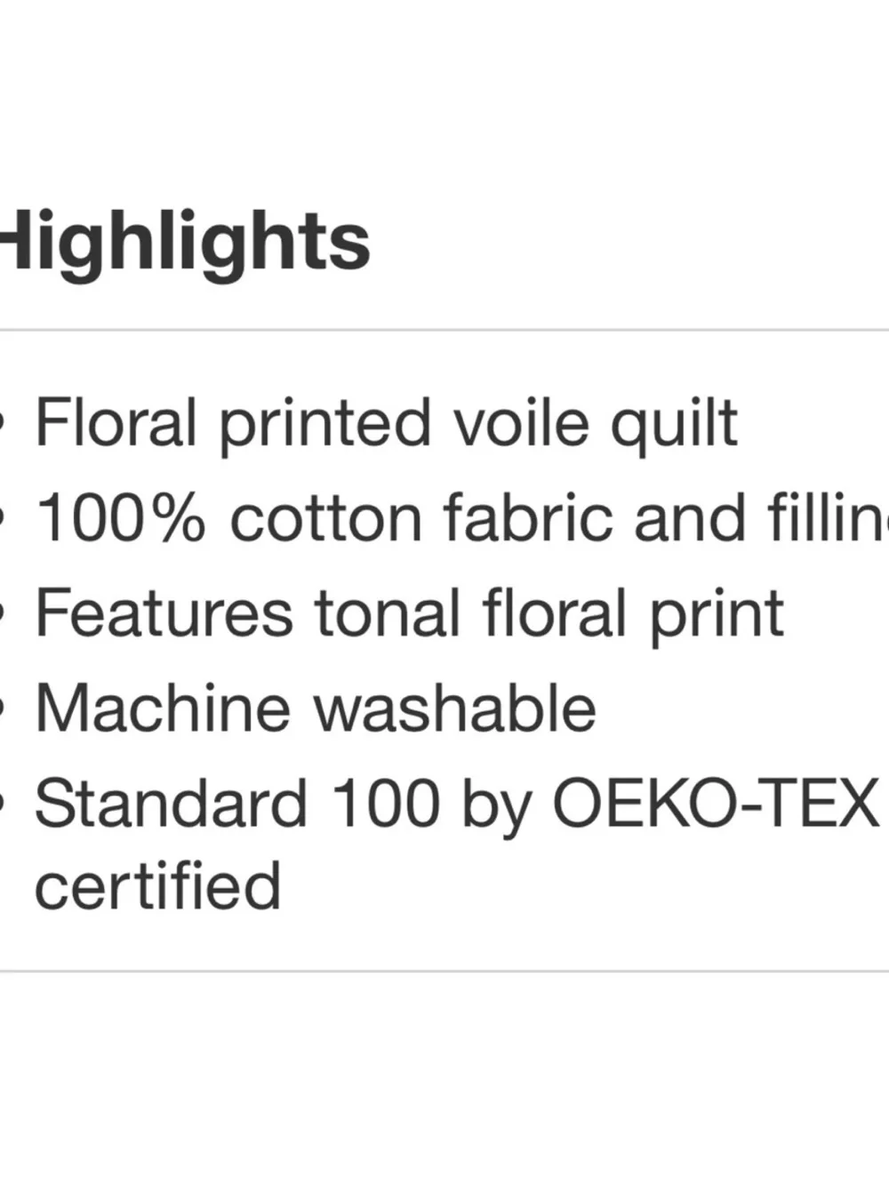 Threshold F/Q Floral Printed Cotton Tonal Floral Voile Quilt in Cream and Tan